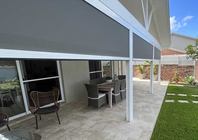 part opened zipscreen outdoor blind sydney