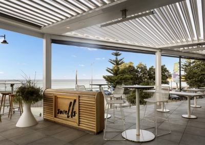 commercial outdoor blind swells restaurant